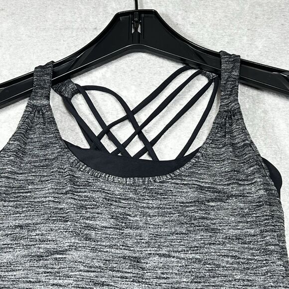 Lululemon Rest Less Tank Top Womens Size 2 Gray With Built-in Bra Sleeveless - Picture 2 of 11